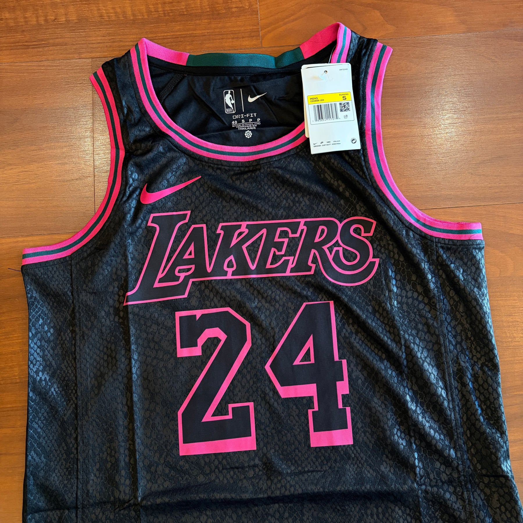 Jersey Lakers Black Mamba - 24 Kobe Bryant Rosa