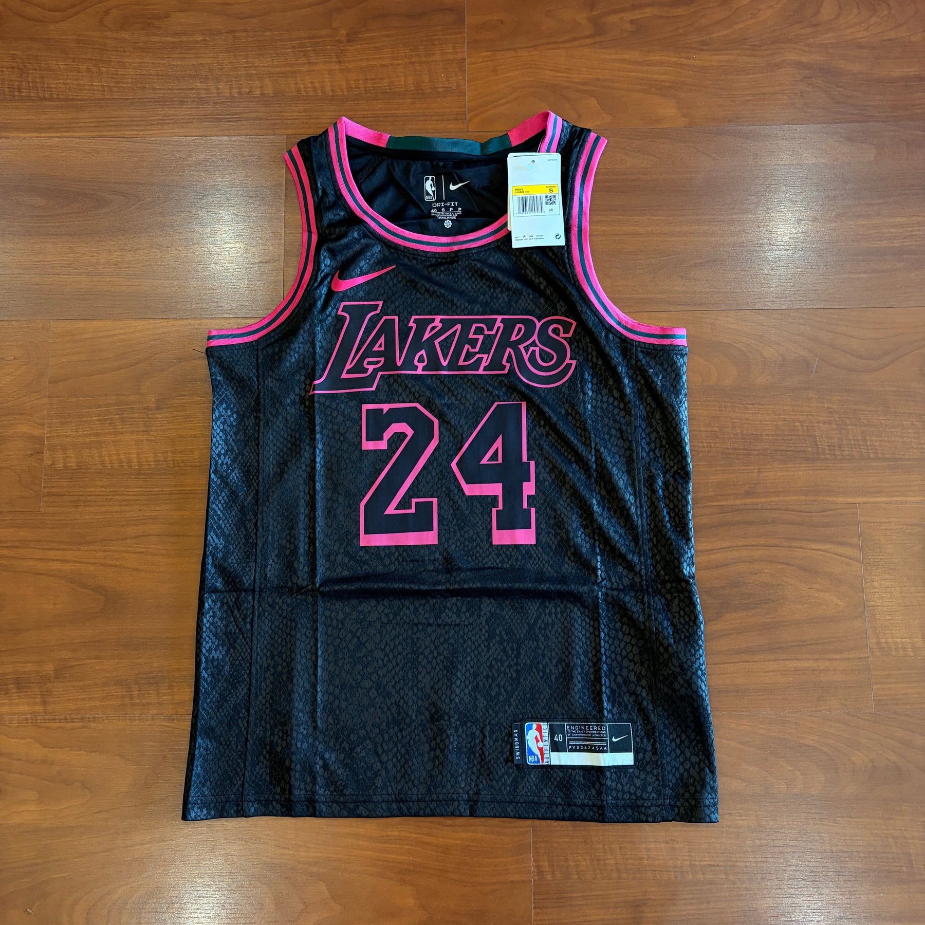 Jersey Lakers Black Mamba - 24 Kobe Bryant Rosa