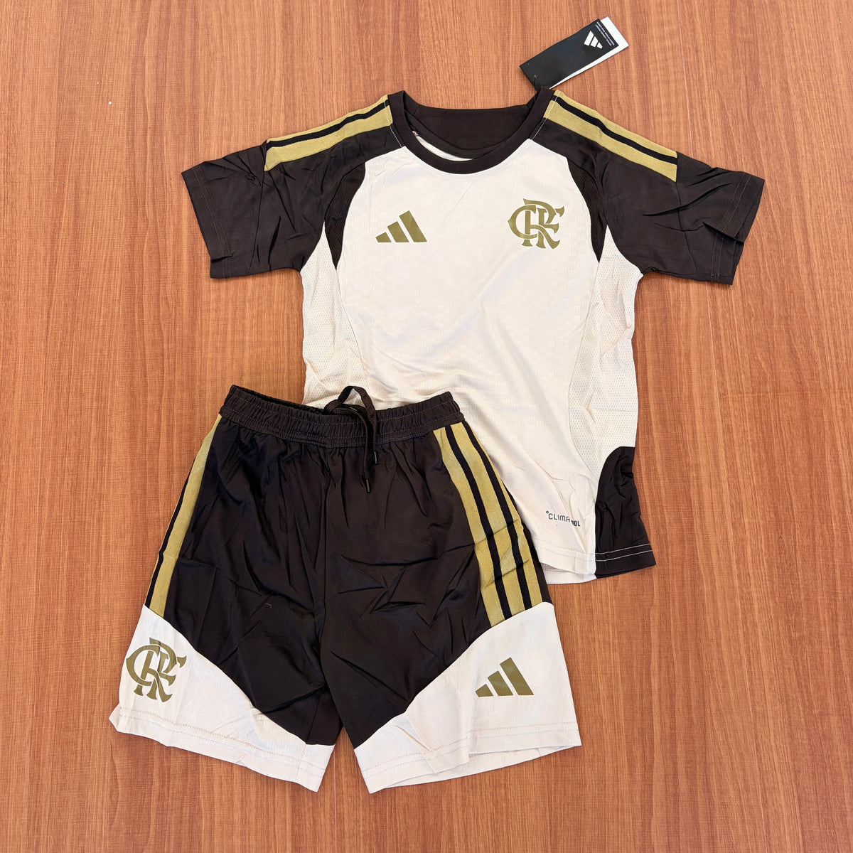 Kit infantil Flamengo Treino BEGE Clara