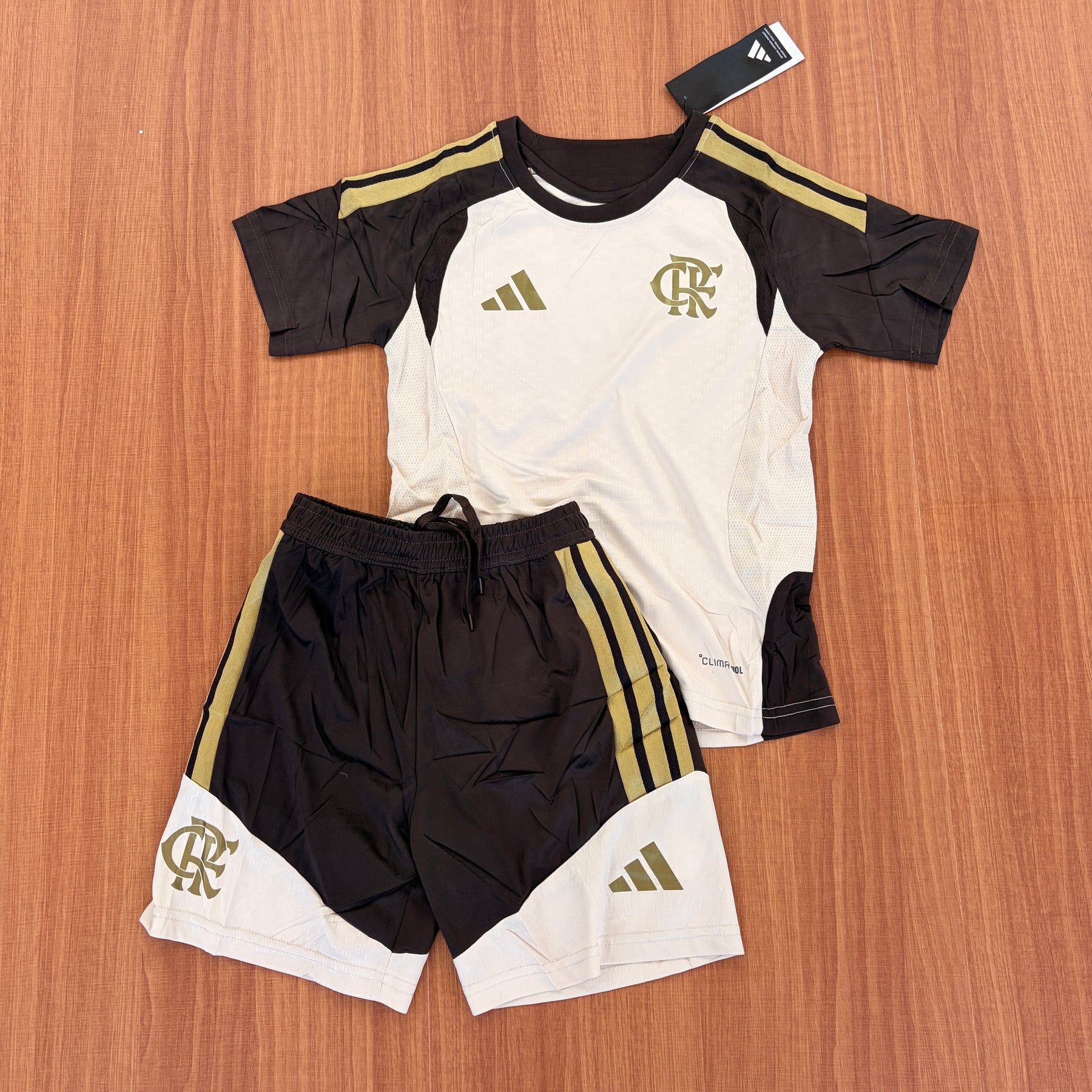 Kit infantil Flamengo Treino BEGE Clara